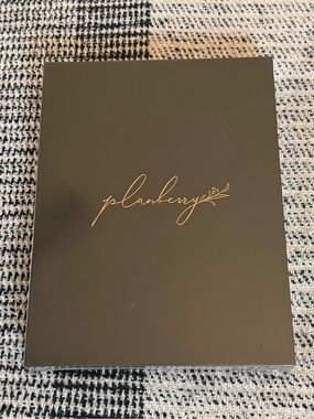 Planberry Black Home Office Planner - Elegant Gold Script